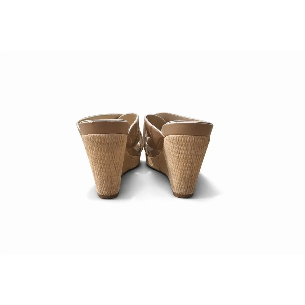 Calvin Klein Wedge Sandals – Size 9 – Neutral Beige